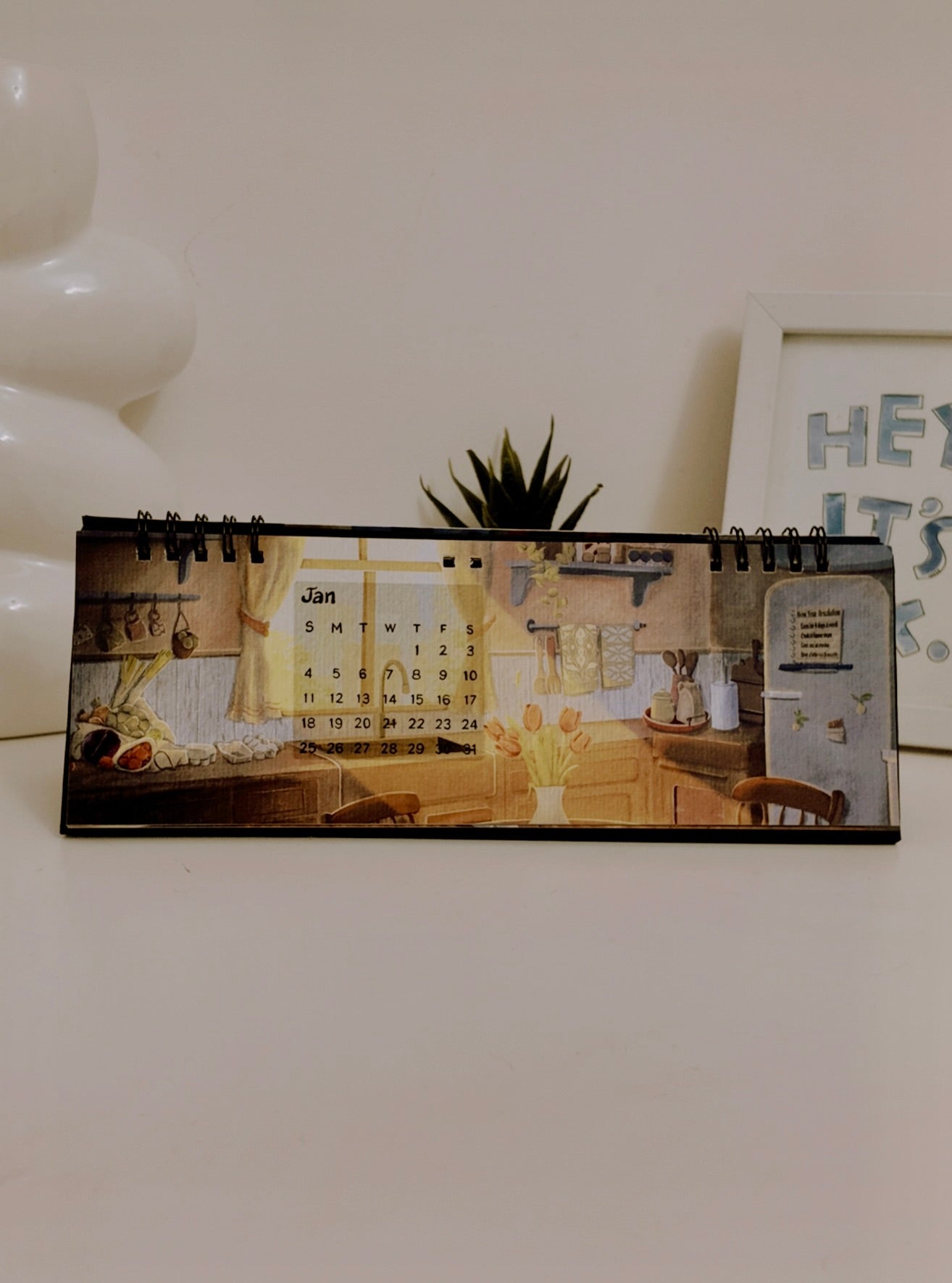 2026 Cozy Illustrated Desk Calendar