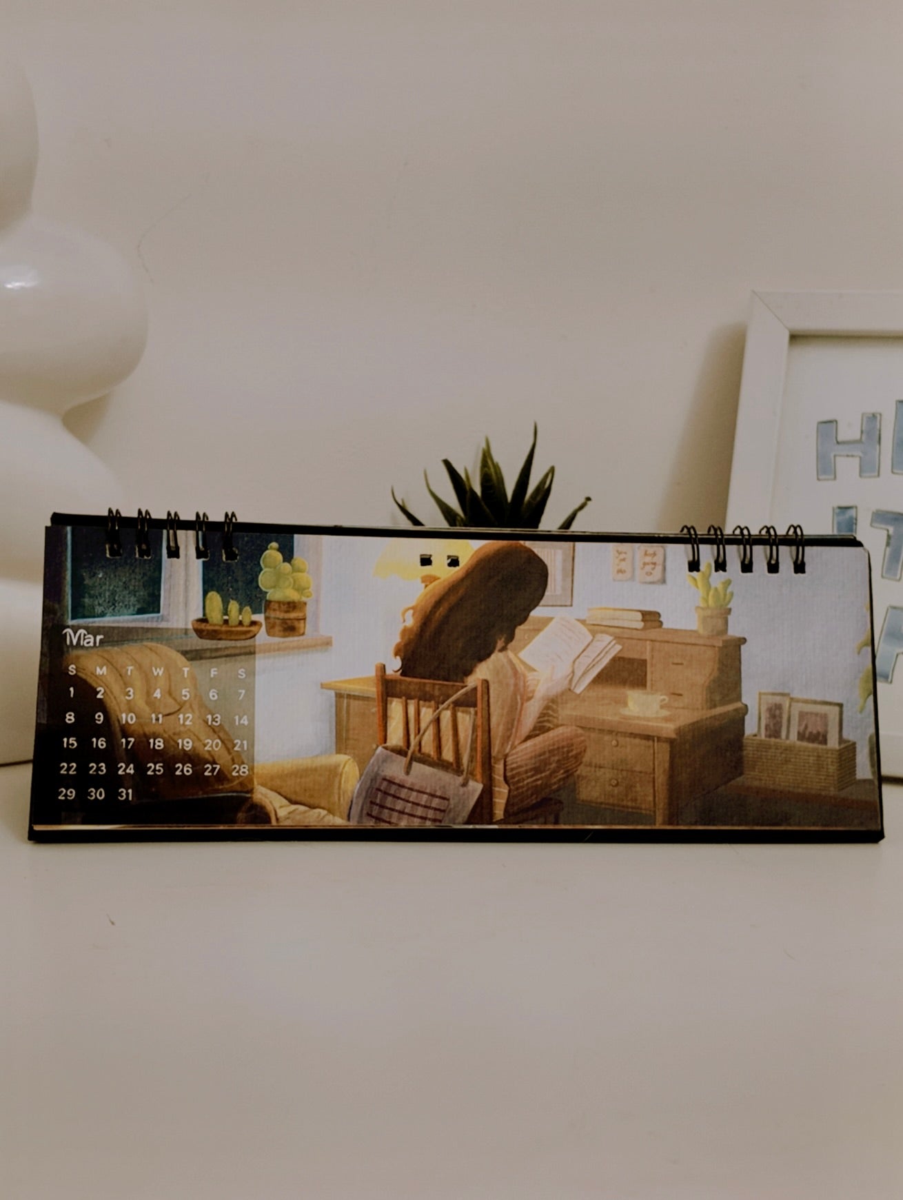 2026 Cozy Illustrated Desk Calendar