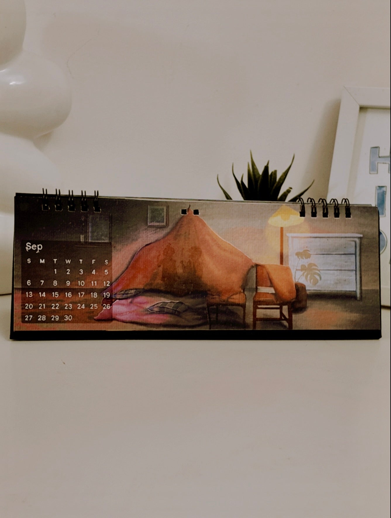 2026 Cozy Illustrated Desk Calendar