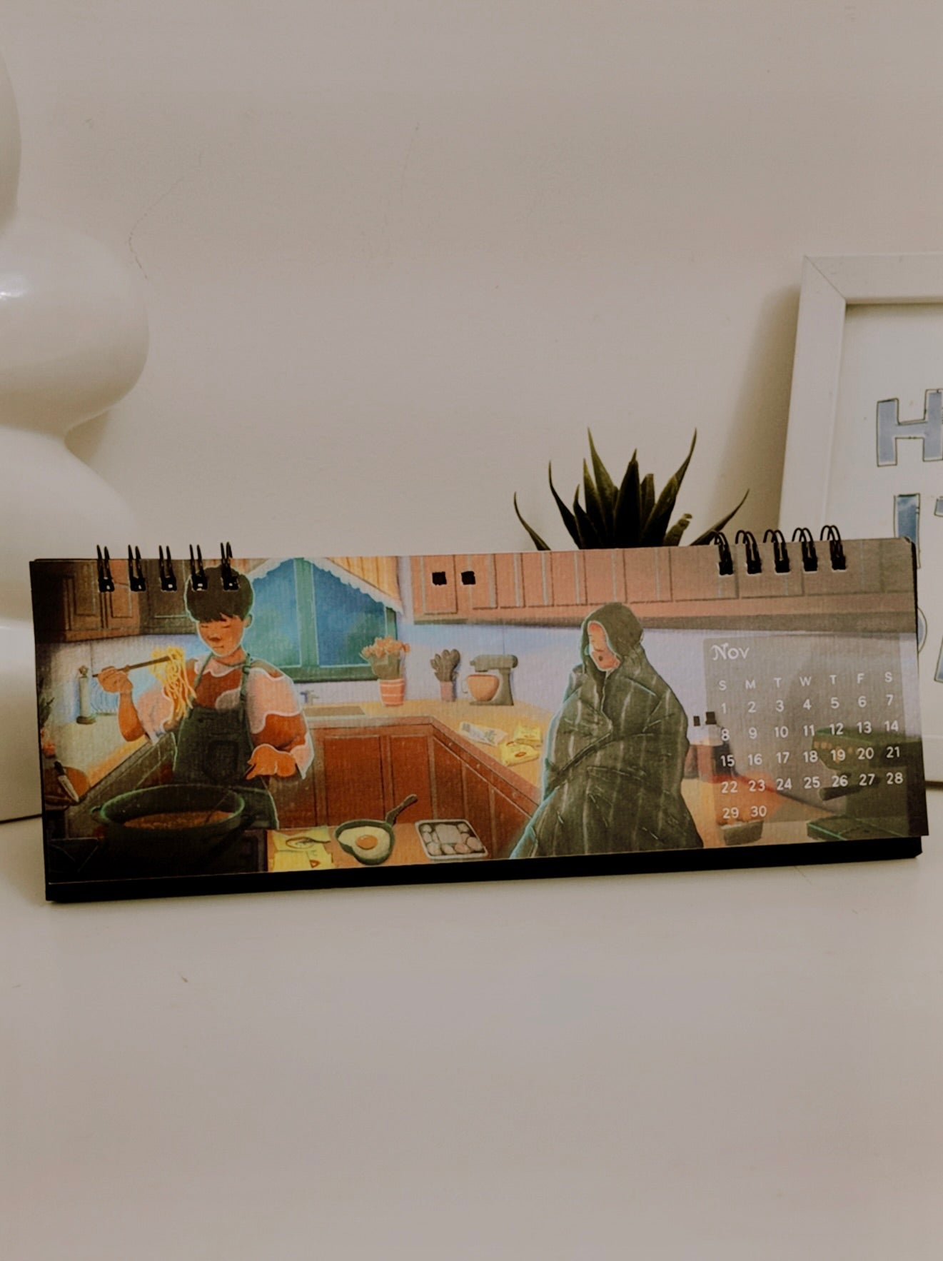 2026 Cozy Illustrated Desk Calendar