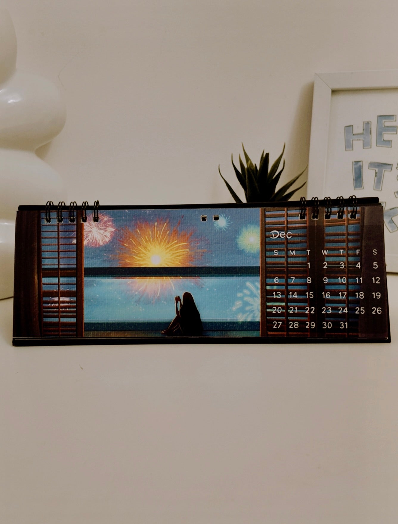 2026 Cozy Illustrated Desk Calendar